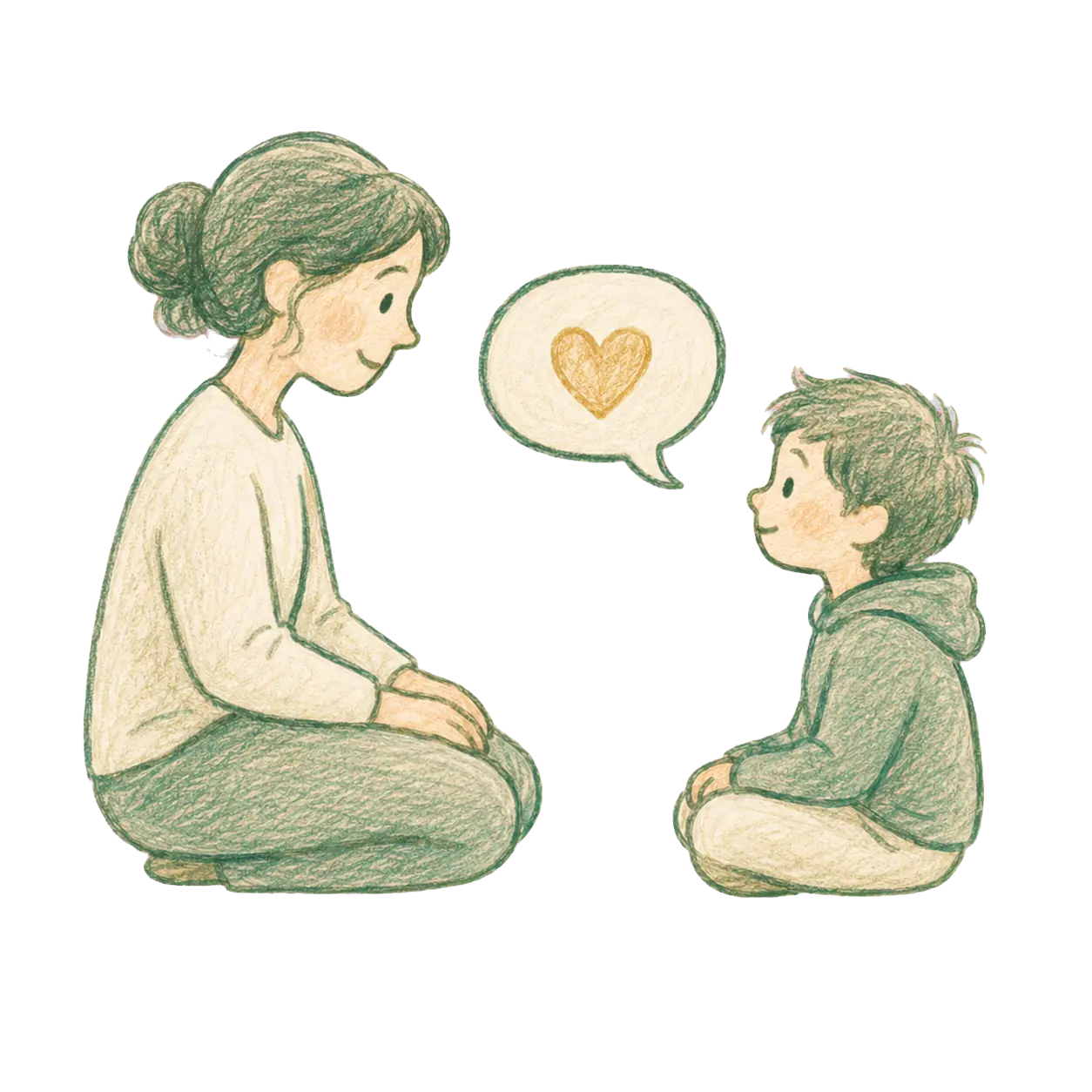 Pastelowa ilustracja wspierania małego dziecka